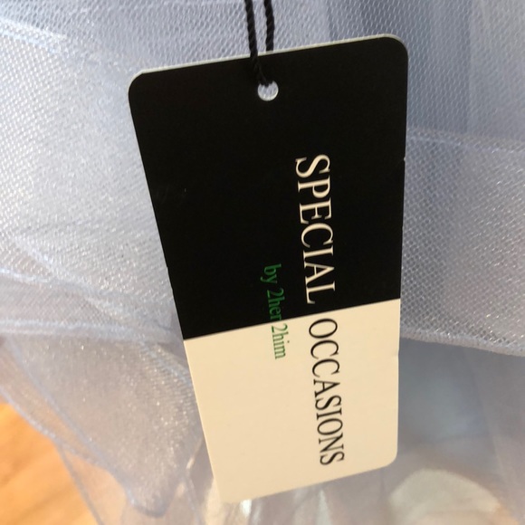 ✔️ Pewter prom dress with lace - Picture 7 of 8